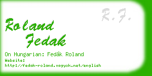 roland fedak business card