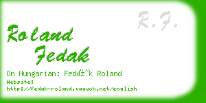 roland fedak business card